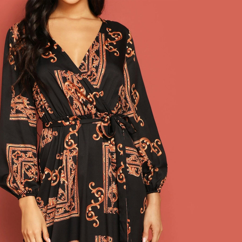 J5795RED Premium printed Kaftan