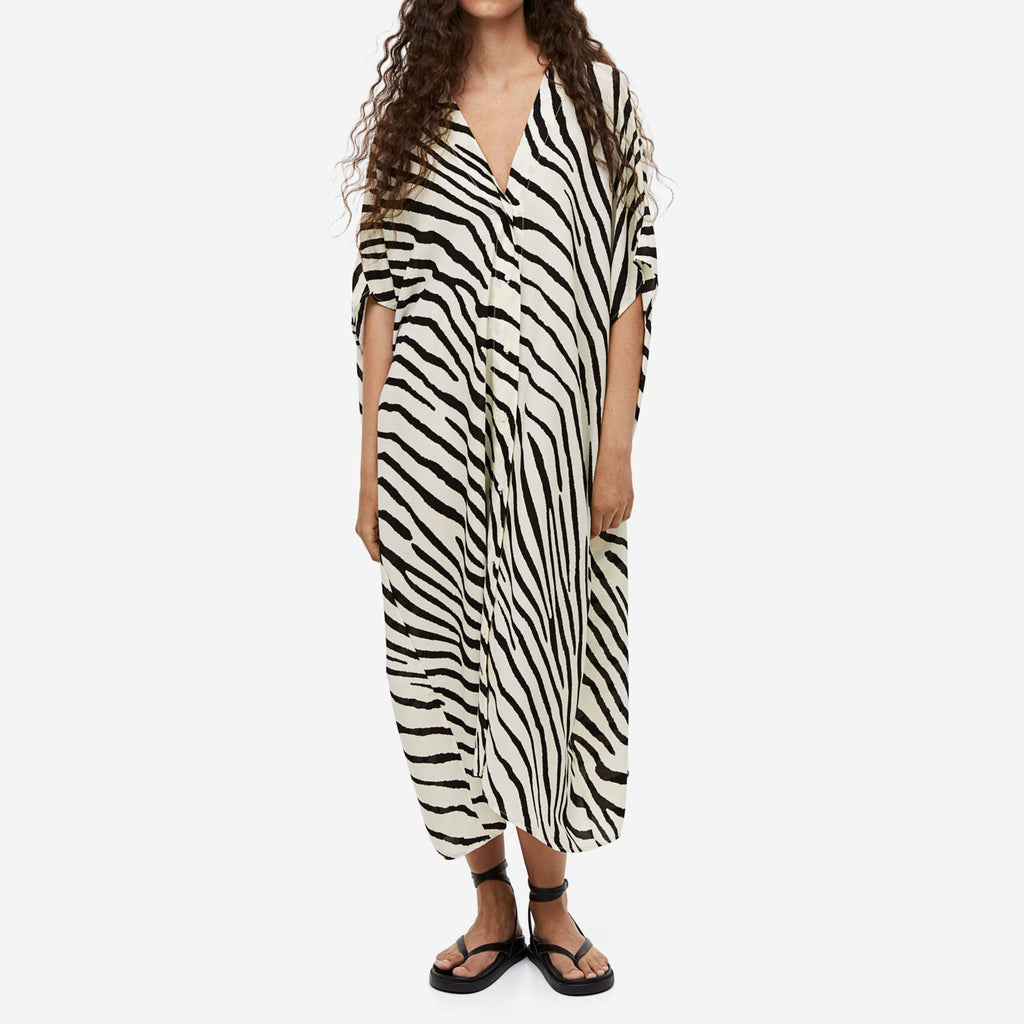 J5871 Zebra print Kaftan