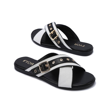 FYOR Flat Sandal #color_black