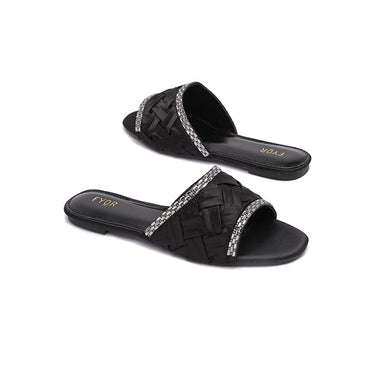 Fyor MY 263 Flat sandal #color_black