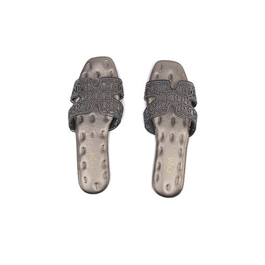Fyor MY 264 Flat sandal #color_gunmetal
