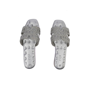 Fyor MY 264 Flat sandal #color_silver