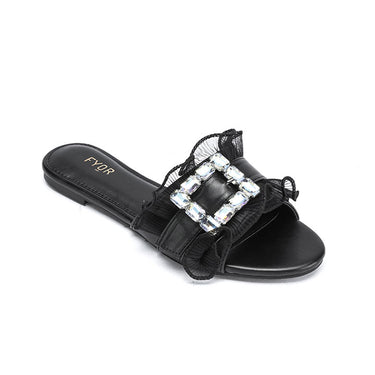 Fyor MY 316 Flat sandal #color_black