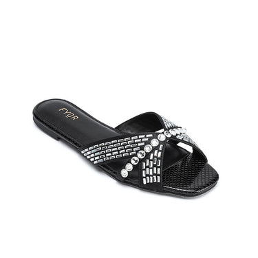 Fyor MY 326 Flat sandal #color_black