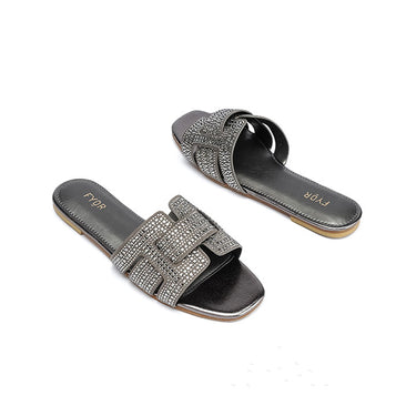 Fyor MY 332 Flat sandal #color_gunmetal