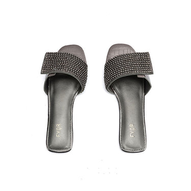 Fyor MY 342 Flat Sandal #color_gunmetal