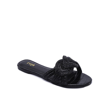 FYOR Flat Sandal #color_black