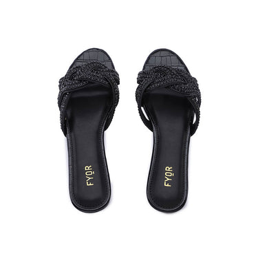 FYOR Flat Sandal #color_black