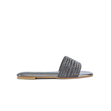 FYOR Flat Sandal #color_gunmetal