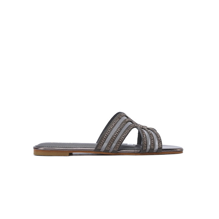 FYOR Flat Sandal #color_gunmetal