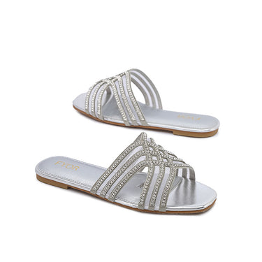 FYOR Flat Sandal #color_silver