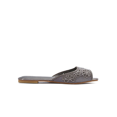 FYOR Flat Sandal #color_gunmetal