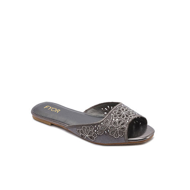 FYOR Flat Sandal #color_gunmetal