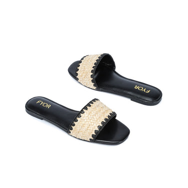 FYOR Flat Sandal #color_black