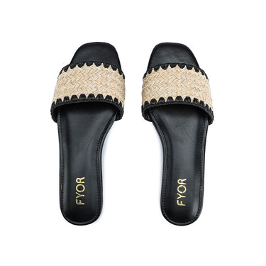 FYOR Flat Sandal #color_black