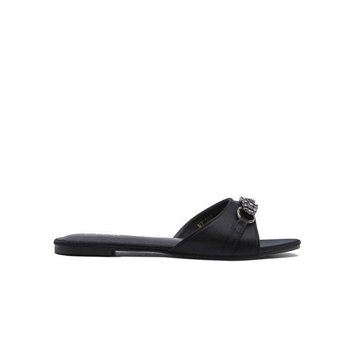 FYOR Flat Sandal #color_black