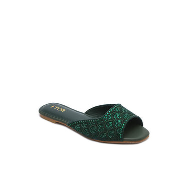FYOR Flat Sandal #color_green