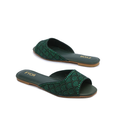 FYOR Flat Sandal #color_green
