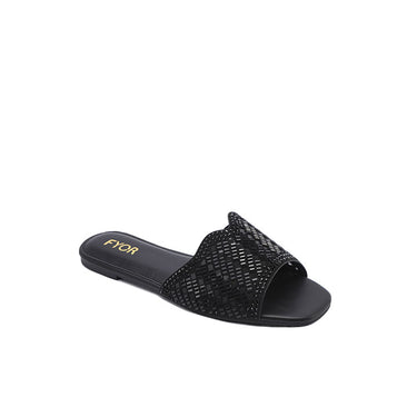 FYOR Flat Sandal #color_black