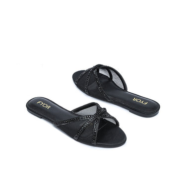 FYOR Flat Sandal #color_black