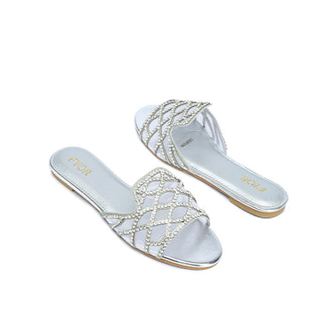 FYOR Flat Sandal #color_silver
