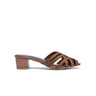 FYOR Stylish Diamond-Cage Jeweled Block Heel in Brown #color_brown