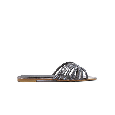 FYOR Flat Sandal #color_gunmetal