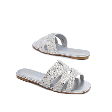FYOR Flat Sandal #color_silver
