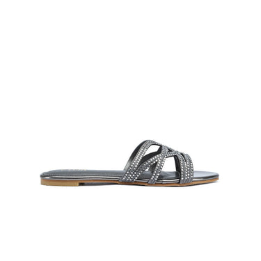 FYOR Flat Sandal #color_gunmetal