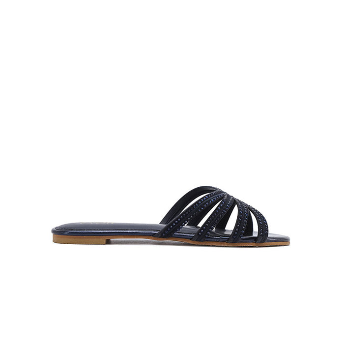 Stylish Midnight Starburst Jeweled Slide MY 416