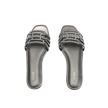 Fyor MY 329 Flat sandal #color_gunmetal