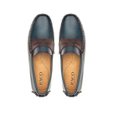 Paco PSV 043 Men's Moccasin #color_blue