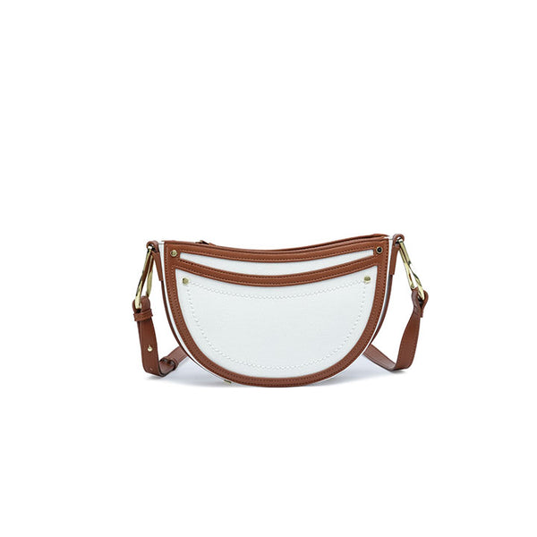 Half-Moon Contrast Crossbody Bag TKC 004