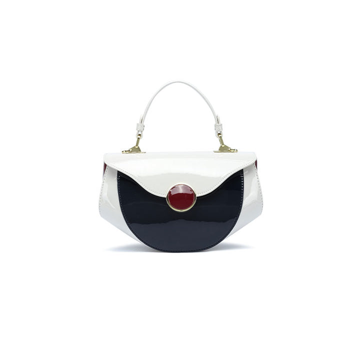 Paneled Curved Top-Handle Bag TKC 009
