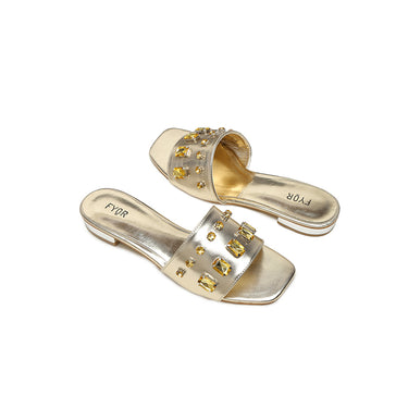 FYOR Flat Sandal #color_gold