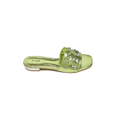 FYOR Flat Sandal #color_green