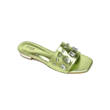 FYOR Flat Sandal #color_green