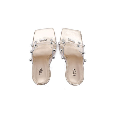 Fyor  BB 27 Crystalized PVC Mule #color_gold