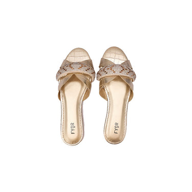 Fyor MY 252 Flat sandal #color_gold
