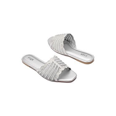 Fyor MY 258 Flat sandal #color_silver