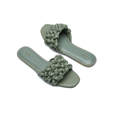 Fyor MY 178 Flat sandal #color_green
