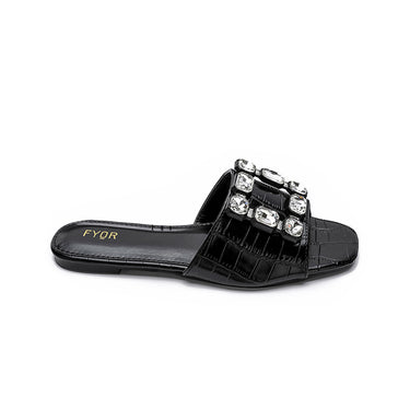Fyor MY 223 Flat sandal #color_black