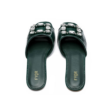 Fyor MY 223 Flat sandal #color_green