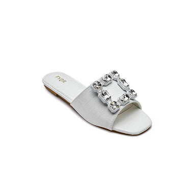 Fyor MY 223 Flat sandal #color_white