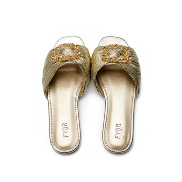 Fyor MY 224 Flat sandal #color_gold